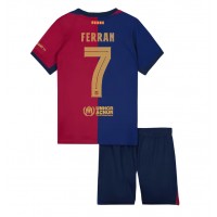 Dětský fotbalový dres Barcelona Ferran Torres #7 2024-25 Domácí Krátký Rukáv (+ trenýrky)